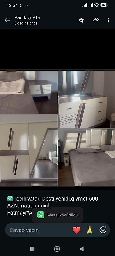✅Tecili yatag Desti yenidi.qiymet 600 AZN.matras daxil. Fatmayi*AFA