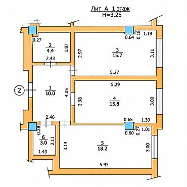 sky: 2 комнаты, 67 м², Асанбай мкр Элитка, 1 этаж, Евроремонт — 9