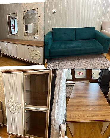 genc qiz otagi: İşlənmiş, Masa və oturacaqlar, Divan, TV altlığı, Kredit yoxdur — 1