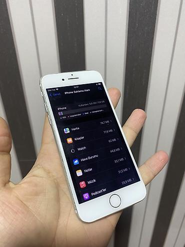 iphone macbook: IPhone 7, 128 GB, Gümüşü, Barmaq izi — 9