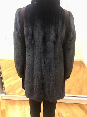 brend geyimler: Qadınlar üçün qara mink (xəz) paltosu - Material: təbii mink xəz - — 2