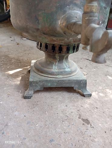 elektrik samavar: Qədim samovar, 1890 il, Mis, Vəziyyəti: Yaxşı — 4