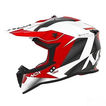 mk baletanke: NOX MT833 motocross kaciga u crveno-belo-crnoj kombinaciji boja — 2