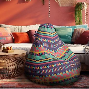 kapibara igracka: Lazy Bag za decu – Boho šareni geometrijski oblici (šifra: 081-m-270) — 1