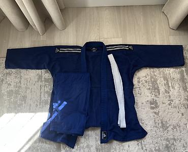 ролики новые: Кимоно для дзюдо/самбо adidas, синего цвета. почти не носилось — 1