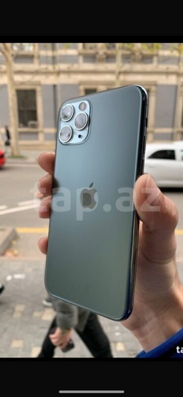 kompüter ekranı: IPhone 11 Pro Max, 256 GB, Matte Midnight Green, Simsiz şarj