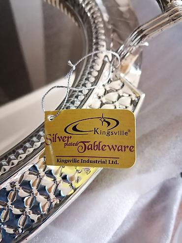 Süfrə aksesuarları: Kingsville Silver Plated Tableware – Gümüş örtüklü servis qabı — 7