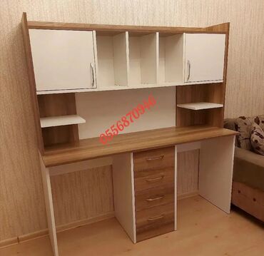 Uşaq masaları: Oğlan və qız üçün, Yeni, Siyirməli, Yazı masası, Stulsuz — 19