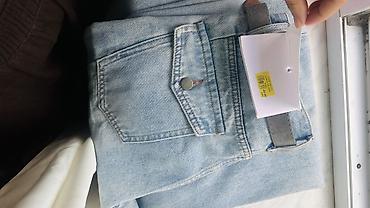cinsler: Mavi açıq tonlarda düz kəsimli cins şalvar - Parça: klassik denim — 4