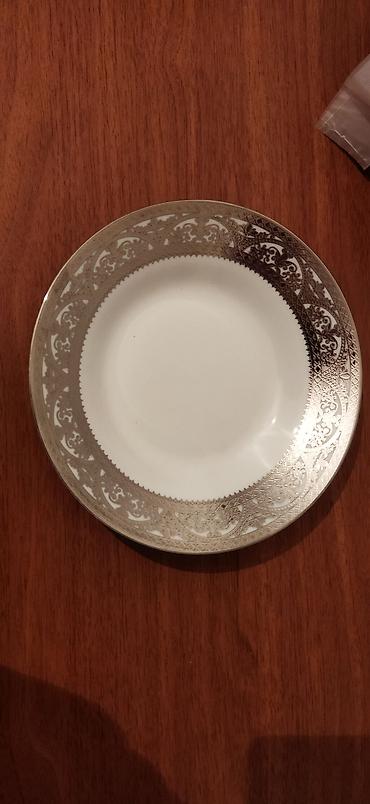 Boşqablar, 12 ədədli dəst, rəng - Gümüşü, Kobalt, Çexiya