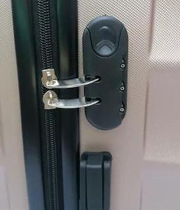 Putni koferi i torbe: Tvrdi kofer na točkićima – zlatno/bež - Materijal: čvrsta — 15