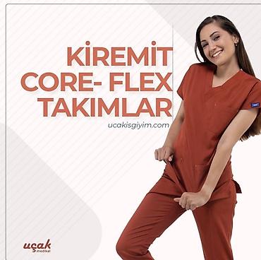 Медициналык кийим: Хирургические костюмы турецкого бренда uçak; цвета- тёмно-оранжевый — 2