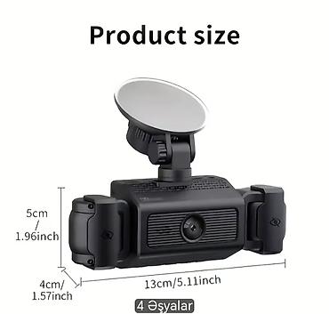 video reqistator: BCUOZ Panoramik Avto Qeydiyyatçı – FHD 1080P, 4 obyektivli — 2
