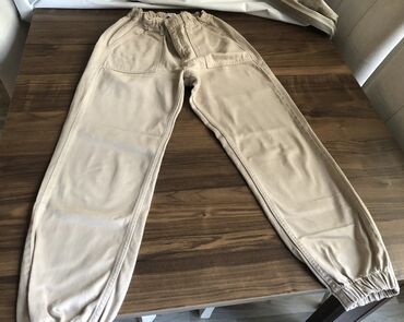 детские стрейчевые джинсы: TWIST Türk brendi, ölcü 38‼️ Bej rəngli uşaq şalvarı - Model: Jogger