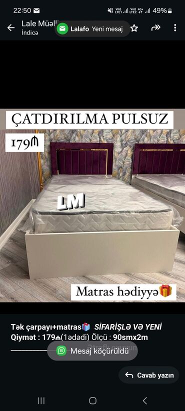 Sifarişlə masa və oturacaq dəstləri: Birnəfərlik, Pulsuz matras, Siyirməsiz