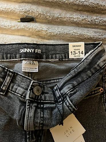 dar cins şalvarlar: Məhsul: ZARA uşaq/yeniyetmə cins şalvarı - Model: Skinny Fit (SKINNY — 3