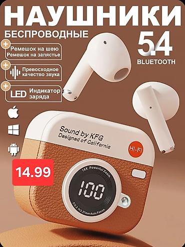 iphone qulaqlıq: Yeni Simsiz (Bluetooth) Qulaqcıqlar, rəng - Ağ — 1