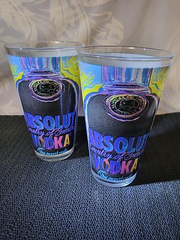 Čaše: Case za zestoko pice kol.Andy Warhol iz 80ih. Case Italija Bormioli — 1