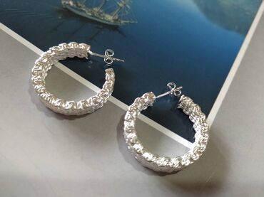 Hoop earrings, Material: Silver