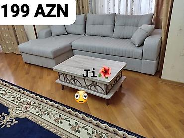 islenmis masa desti: Mətbəx və qonaq otağı üçün dəstlər 1) Masa + divan + 2 stul – 410 - — 4