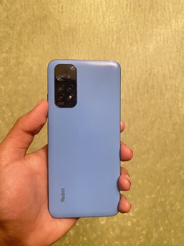 телефон fly ff248 grey: Xiaomi Redmi Note 11, 128 ГБ, цвет - Синий, 
 Отпечаток пальца, Две SIM карты, Face ID