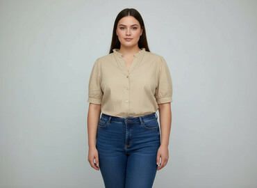 kurtka koszulowa beżowa zara: Karko, Women's blouse, size 3XL