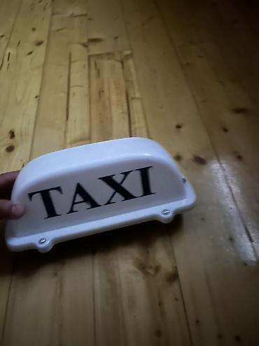 h4 lampa: Taksi dam işıq lövhəsi - Rəng: ağ korpus, qara “TAXI” yazısı - Güclü — 1