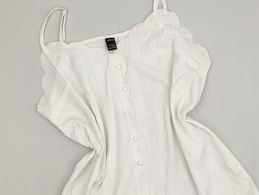 białe t shirty z dekoltem v: Shein, Women`s top, size L