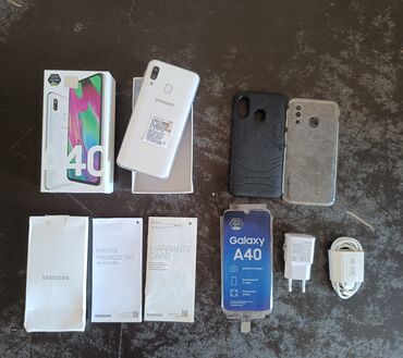 samaung a52: Samsung A40, 64 GB, rəng - Qara, Sensor, Barmaq izi, İki sim kartlı