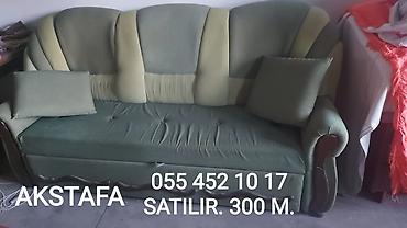 диван бу купить: Yaşıl-qəhvəyi tonlarda 3 nəfərlik yumşaq divan. - Karkas: taxta — 1