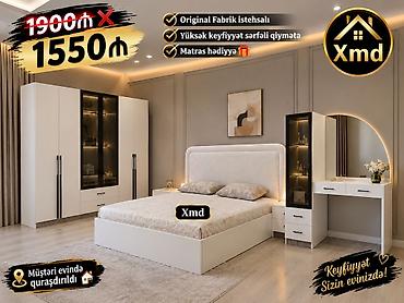 Yataq otağı mebel dəsti – Xmd Tərkibi: - Geniş 4 qapılı qarderob: iki