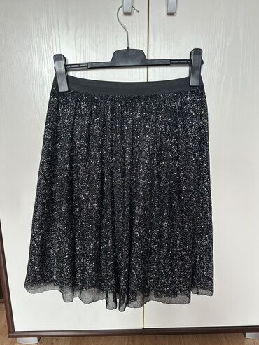 trikotažne suknje: M (EU 38), Midi, color - Black