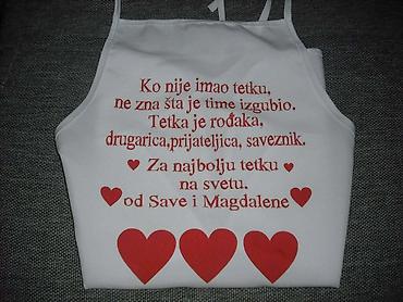 Ostali kućni dekor: Kecelje stampa po zelji cena 1700din
♦ — 20