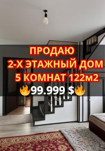 тынчтык конушу дом: 122 м², 5 комнат, Бронированные двери