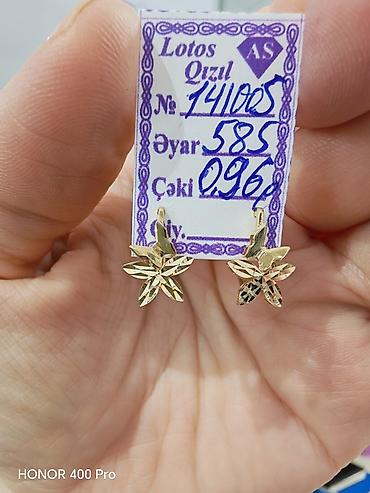 Sırğa, Sarı qızıl, 585 Əyar, 96 g