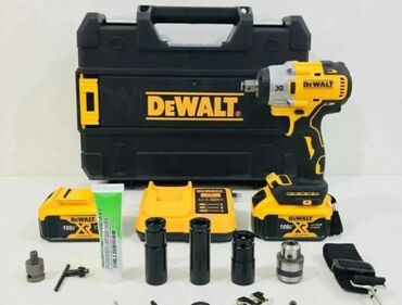 Avtoyuma aparatları: DeWalt firmasının zərbə açarı, akkumulyatoru, enerji doldurucusu və