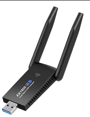 apple notebook: Wi‑Fi 6 USB Adapter (AX1800) Wifi adapter sürətli pc qoşula bilir heç — 4