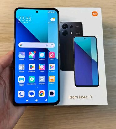 телефоны poco: Redmi, Redmi Note 13, Б/у, 256 ГБ, цвет - Черный, 2 SIM