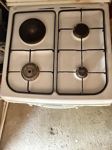 elektrik plite: Səsler 6060-41 qaz-elektrik soba - 4 gözlü plitə: 3 qaz ocağı + 1 — 2