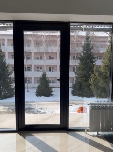 стаканы со льдом: Панорамная алюминиевая входная группа с дверью - Материал профиля
