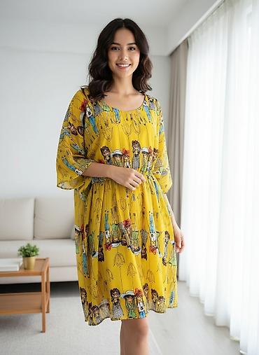 Повседневные платья: Повседневное платье, Турция, Лето, Длинная модель, Шифон, Турецкое, L — 6