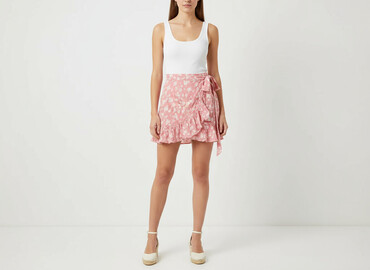 czerwone spódniczka na szelkach: Sinsay, Spódnica damska, rozmiar XS