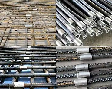 Другие строительные материалы: Муфты для соединения арматуры с резьбой Назначение: - Прямое стыковое — 5