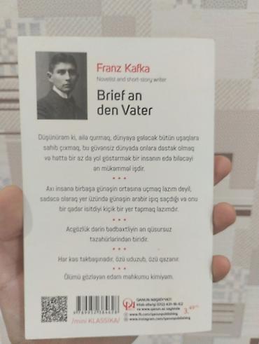 Художественная литература: Franz Kafka – “Atama məktub” (mini Klassika seriyası) - Müəllif — 2