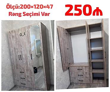 Geniş tutumlu şkaf-garderob - Ölçü: 200 × 120 × 47 sm - Rəng seçimi