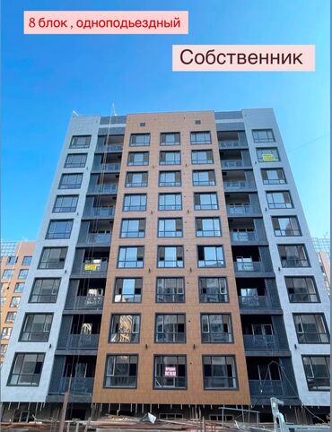 готовые квартиры в рассрочку в бишкеке: 1 комната, 54 м², 108 серия, 9 этаж, ПСО (под самоотделку)