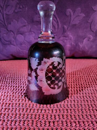 Ostali kućni dekor: Zvono novo Bohemija kristal rucno gravirano 70te. Kristalno — 4