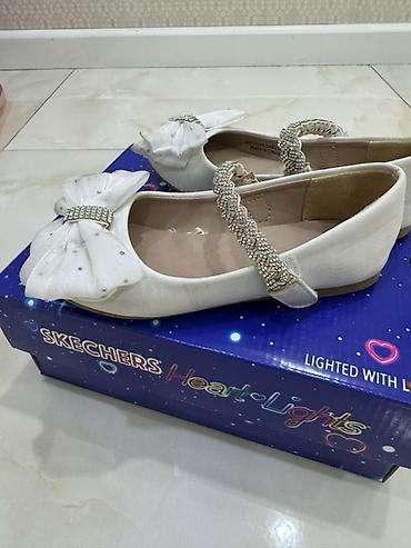 Детский мир: Цвет - Белый Балетки, Skechers, Размер: 28, Для девочек — 2
