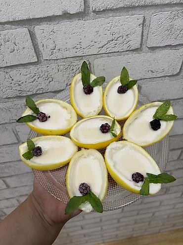 wirniyat: - Məhsul: Limon qabığında servis olunan kremli desert - Tərkib və — 1
