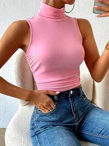 Topovi: L, Viskoza, Jednobojni, bоја - Crna — 3